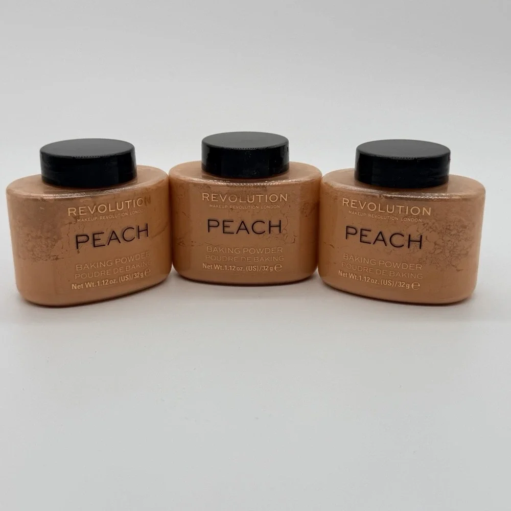 Revolution Baking Powder Peach 1.12 oz / 32g 3 Pack New